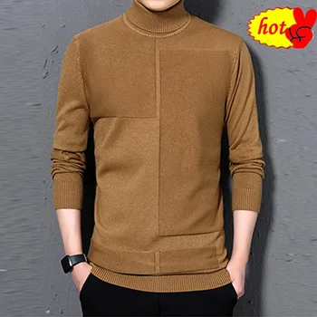Solid High Neck Turtleneck Sweater Men Knitting Polyester Spring Autumn Korean Sweater Pullovers Men Clothing Turtle neck
Solid High Neck Turtleneck Sweater Men Knitting Polyester Spring Autumn Korean Sweater Pullovers Men Clothing Turtle neck