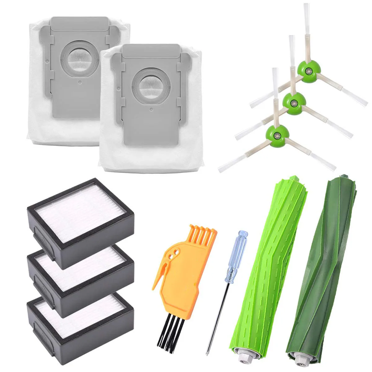 Rolling Brush Hepa Filter Side Brush Dust Bag for iRobot Roomba i7 E5 E6 I Series Robot Vacuum Cleaner Replacement Spare Parts
Rolling Brush Hepa Filter Side Brush Dust Bag for iRobot Roomba i7 E5 E6 I Series Robot Vacuum Cleaner Replacement Spare Parts