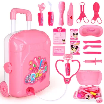 Children's puzzle play house doctor toy suitcase simulation trolley case medicine box set
Children's puzzle play house doctor toy suitcase simulation trolley case medicine box set
