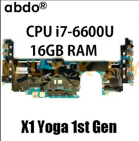 Материнская плата для ноутбука Lenovo ThinkPad X1 Yoga 1-го поколения 14282-2 м с i7-6600U CPU 16G-RAM FRU
