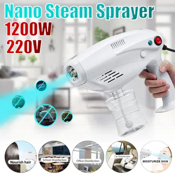110V-240V 1200W 260ML Disinfection Blue Light Nano Steam Gun Hair Spray Machine Ultra Fine Aerosol Water Mist Trigger Sprayer 
110V-240V 1200W 260ML Disinfection Blue Light Nano Steam Gun Hair Spray Machine Ultra Fine Aerosol Water Mist Trigger Sprayer