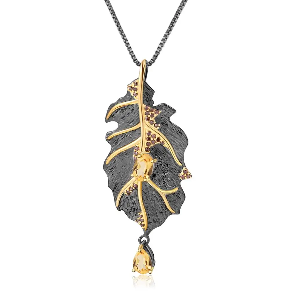 GEM'S BALLET Georgia O'keeffe 1.19Ct Natural Citrine 925 Sterling Silver Handmade Leaf Pendant Brooch for Women Fine Jewelry
GEM'S BALLET Georgia O'keeffe 1.19Ct Natural Citrine 925 Sterling Silver Handmade Leaf Pendant Brooch for Women Fine Jewelry