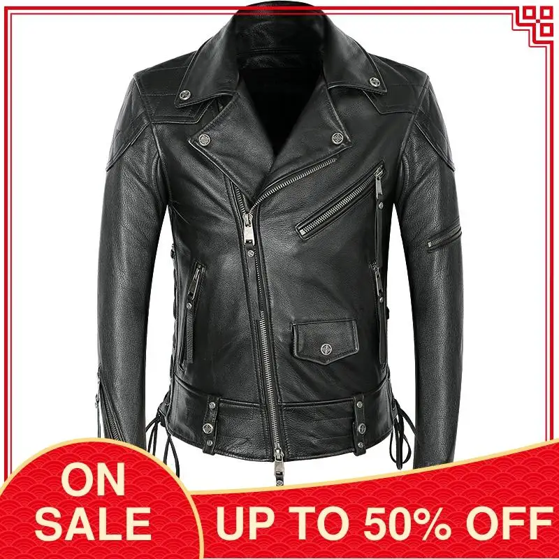 2020 Black American Biker Style Genuine Leather Jacket Men Plus Size 4XL Real Natural Cowhide Slim Fit Motorcycle Leather Coat
2020 Black American Biker Style Genuine Leather Jacket Men Plus Size 4XL Real Natural Cowhide Slim Fit Motorcycle Leather Coat