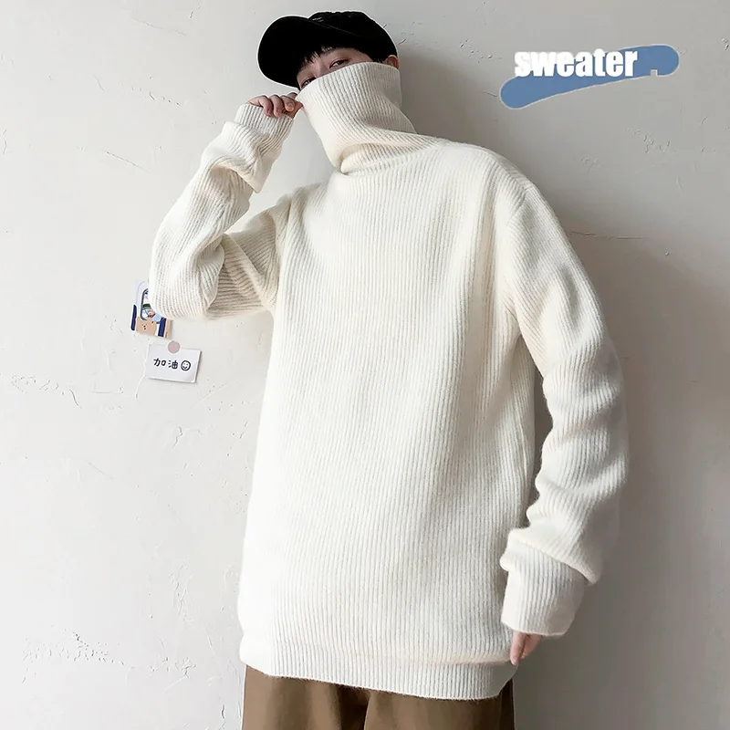 Turtleneck Sweater Men Autumn Winter Loose Casual Long Sleeve Knitted Sweaters Mens Solid Classic Simple Pullovers 10 Colors
Turtleneck Sweater Men Autumn Winter Loose Casual Long Sleeve Knitted Sweaters Mens Solid Classic Simple Pullovers 10 Colors