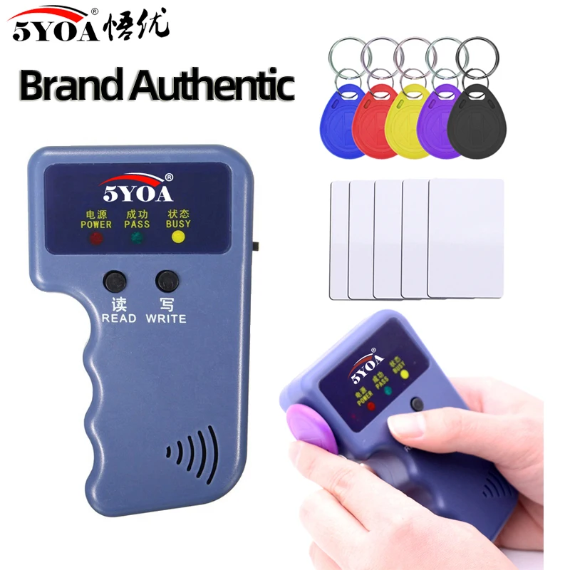 Handheld 125KHz Read EM4100 TK4100 RFID Copier Writer Duplicator Programmer Reader EM4305 T5577 Rewritable ID Keyfobs Tags
Handheld 125KHz Read EM4100 TK4100 RFID Copier Writer Duplicator Programmer Reader EM4305 T5577 Rewritable ID Keyfobs Tags