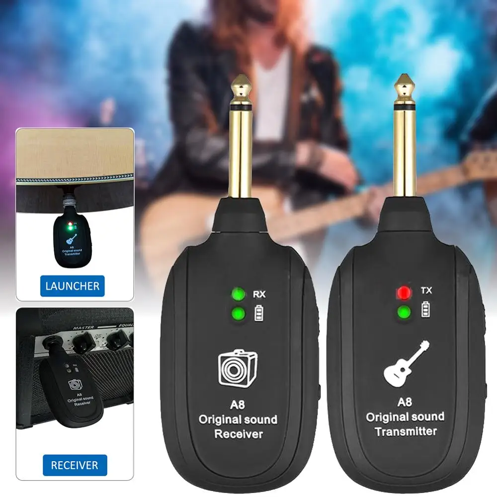 UHF Guitar Wireless System Transmitter Receiver Built-in Rechargeable Built- in Rechargeable wireless guitar transmitter new
UHF Guitar Wireless System Transmitter Receiver Built-in Rechargeable Built- in Rechargeable wireless guitar transmitter new