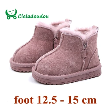 13.5-15.5cm Brand Baby Genuine Leather Snow Boots For Girls Warm Plush Wool Kids Ankle Boots Zip Toddler Boy Winter Boots 1-3Y
13.5-15.5cm Brand Baby Genuine Leather Snow Boots For Girls Warm Plush Wool Kids Ankle Boots Zip Toddler Boy Winter Boots 1-3Y