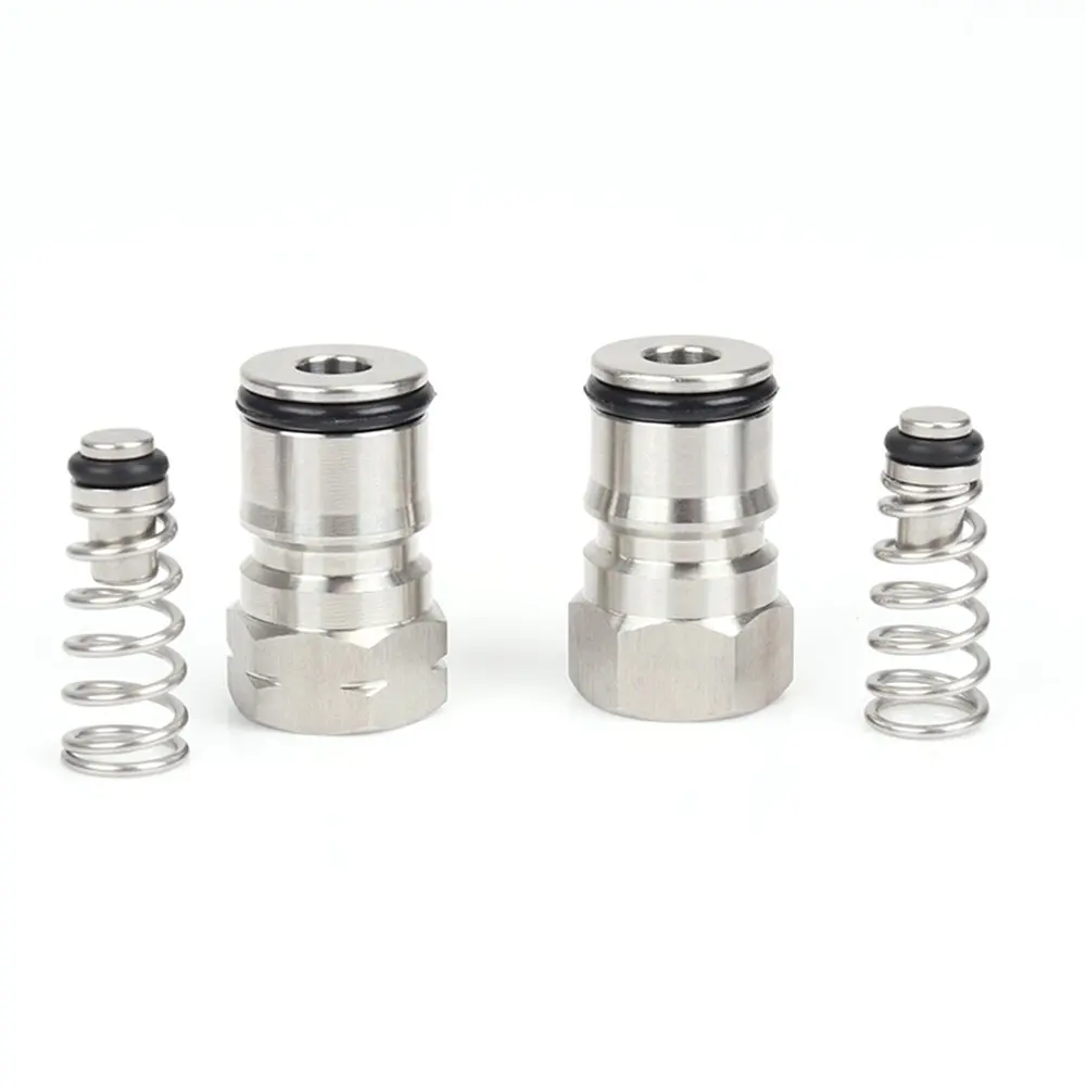 Cornelius Type Ball Lock Keg Posts,Stainless Steel Poppets and Springs,Poppet Female Thread Gas + Liquid 19/32-18 Thread
Cornelius Type Ball Lock Keg Posts,Stainless Steel Poppets and Springs,Poppet Female Thread Gas + Liquid 19/32-18 Thread