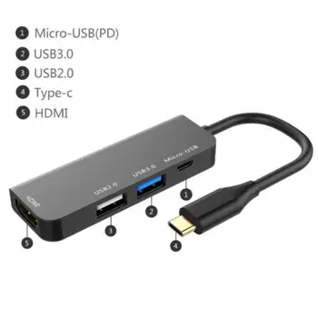 4 Port Type-C USB C To Micro USB HDMI 4K USB Charging 3.0/2.0 HUB Adapter Multiport Splitter
4 Port Type-C USB C To Micro USB HDMI 4K USB Charging 3.0/2.0 HUB Adapter Multiport Splitter
