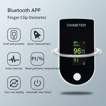 Bluetooth APP Fingertip Pluse Oximeter For Android OLED Display Blood Oxygen Saturation Pluse Rate Monitor Home Health Detector
Bluetooth APP Fingertip Pluse Oximeter For Android OLED Display Blood Oxygen Saturation Pluse Rate Monitor Home Health Detector