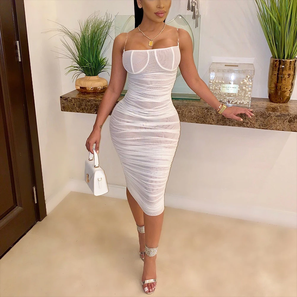 Bikitique Solid Perspective Mesh Tight Wrap Hip Strap Sexy Dress Women Nightclub Bodycon Party Dress Backless Cat's Eye dress
Bikitique Solid Perspective Mesh Tight Wrap Hip Strap Sexy Dress Women Nightclub Bodycon Party Dress Backless Cat's Eye dress