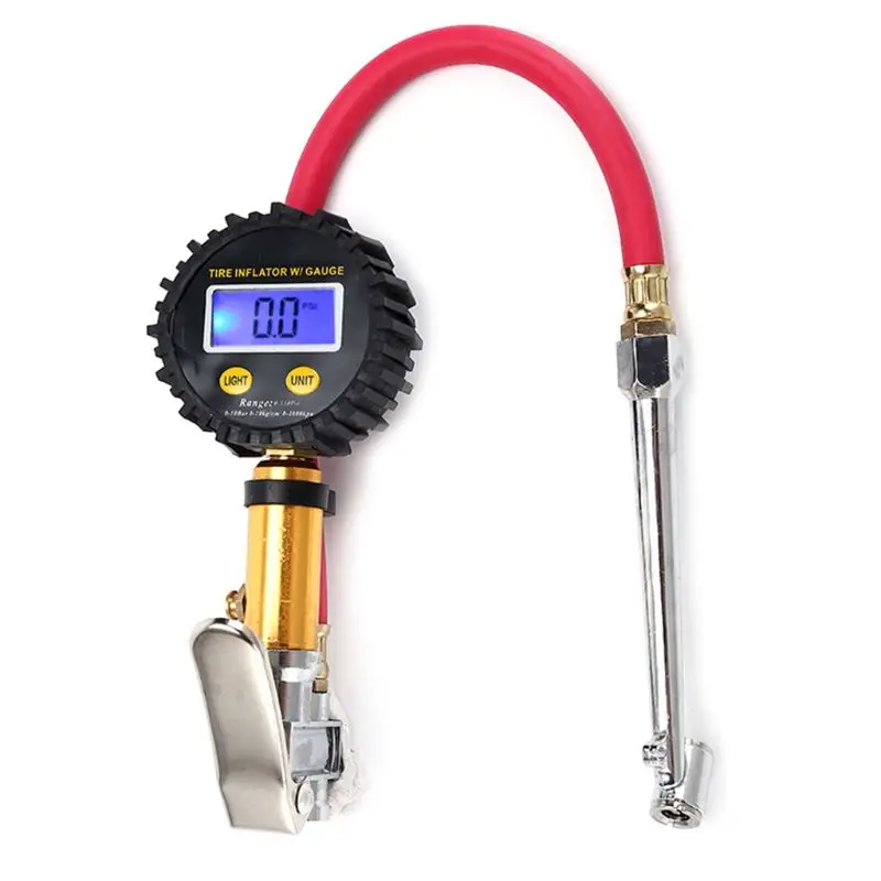 Digital Car Tire Air Pressure Inflator Gauge LCD Display LED Backlight Vehicle Tester Inflation Monitoring
Digital Car Tire Air Pressure Inflator Gauge LCD Display LED Backlight Vehicle Tester Inflation Monitoring