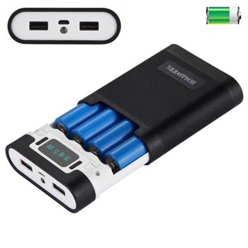 DIY 4 x 18650 Battery Case Portable Power Bank Shell Box 2 USB Output & Display for iPhone / Galaxy Without Battery
DIY 4 x 18650 Battery Case Portable Power Bank Shell Box 2 USB Output & Display for iPhone / Galaxy Without Battery