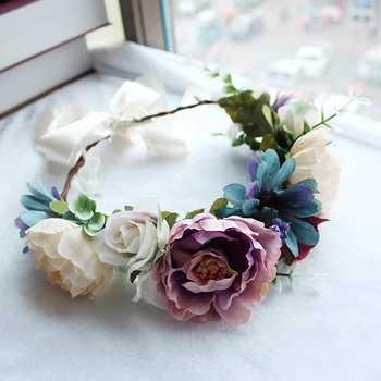 Fashion Bridal Wedding Decoration Hair Accessories Retro Wreath Lady Hairband Travel Shooting Artificial Handmade Garland 
Fashion Bridal Wedding Decoration Hair Accessories Retro Wreath Lady Hairband Travel Shooting Artificial Handmade Garland