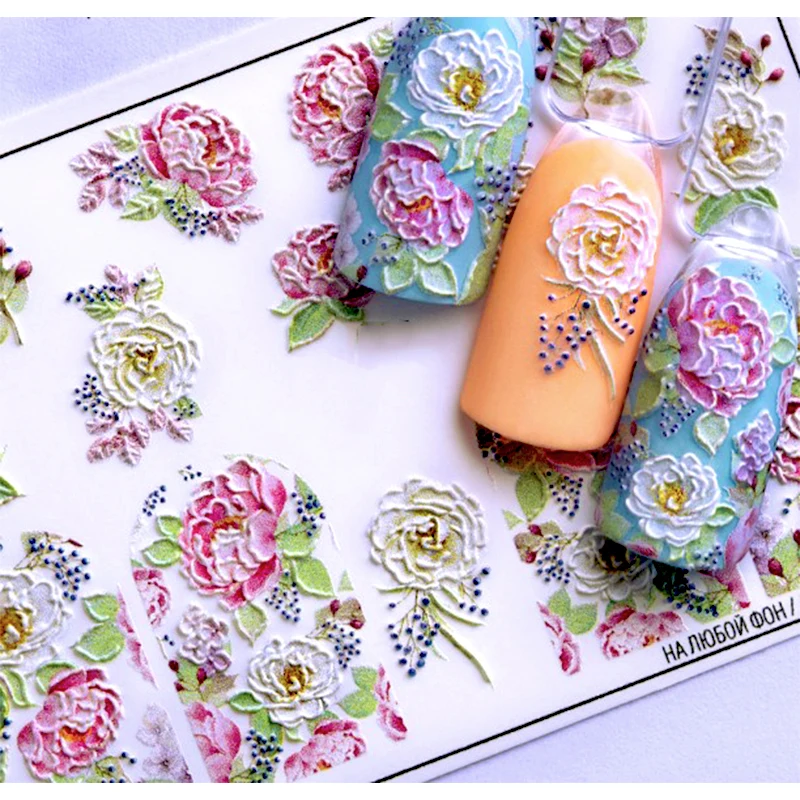 3D New Acrylic Engraved Nail Sticker Pink Flower Green Leaves Water Decals Empaistic Nail Water Slide Decals Z0303
3D New Acrylic Engraved Nail Sticker Pink Flower Green Leaves Water Decals Empaistic Nail Water Slide Decals Z0303