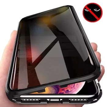 Magnetic Tempered Glass Privacy Metal Case For iphone 11Pro XR XS 11 Pro MAX X 8 7 6S 6 Plus 360 Magnet Antispy Protective Cover
Magnetic Tempered Glass Privacy Metal Case For iphone 11Pro XR XS 11 Pro MAX X 8 7 6S 6 Plus 360 Magnet Antispy Protective Cover