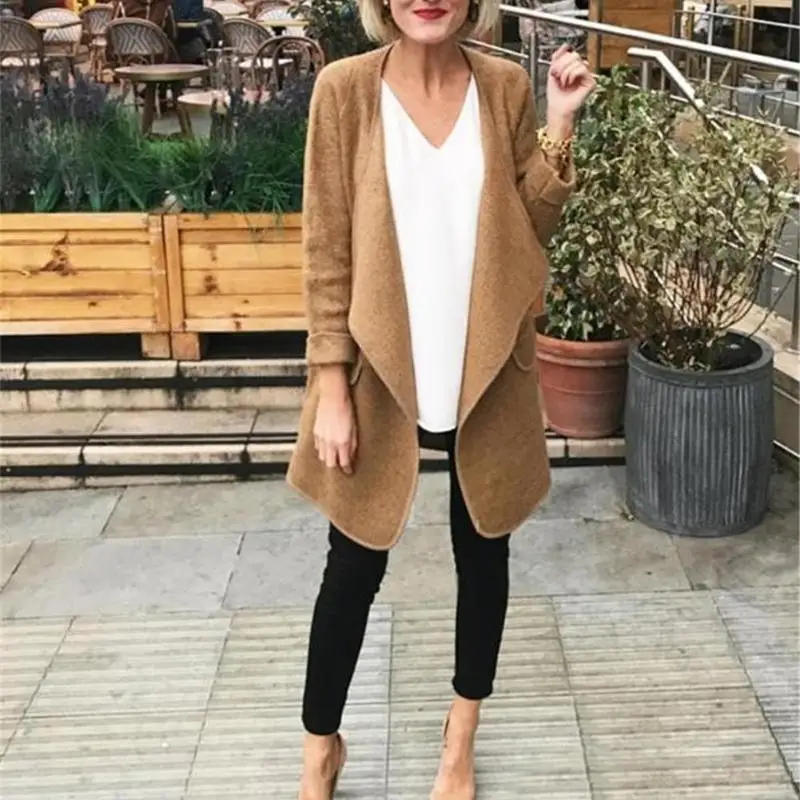 Women Plus size Autumn Winter Cassic Simple Long Cardigans Women Loose Wool Coat Solid Color Female Fashion Robe Outerwear
Women Plus size Autumn Winter Cassic Simple Long Cardigans Women Loose Wool Coat Solid Color Female Fashion Robe Outerwear