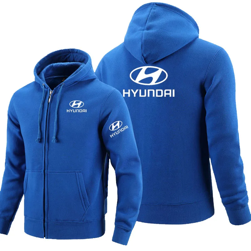 Осенне зимняя мужская Толстовка Hyundai свитшот на молнии куртки пальто толстовка