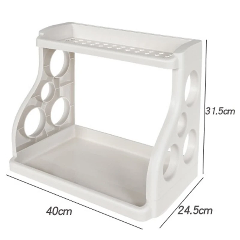 Hot Sale Kitchen Nordic Double-Layer Racks Seasoning Supplies Storage Racks Spice Jar Plastic Finishing Storage Rack
Hot Sale Kitchen Nordic Double-Layer Racks Seasoning Supplies Storage Racks Spice Jar Plastic Finishing Storage Rack