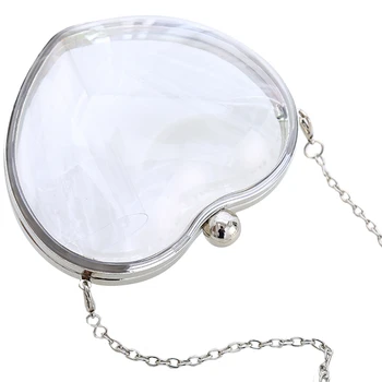 Cute Heart Shape Clear Transparent Single Shoulder Bags Cartoon Jelly Women Messenger Crossbody Bag Fashion Girl Bag Evening Bag 
Cute Heart Shape Clear Transparent Single Shoulder Bags Cartoon Jelly Women Messenger Crossbody Bag Fashion Girl Bag Evening Bag