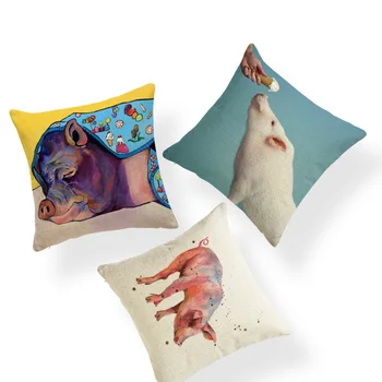 Funny Pig Pillowcase Glasses Ice Cream Feeding Stretch Head Bedroom Decorative Cushion Cover Polyester Linen Rest Pillowcase
Funny Pig Pillowcase Glasses Ice Cream Feeding Stretch Head Bedroom Decorative Cushion Cover Polyester Linen Rest Pillowcase