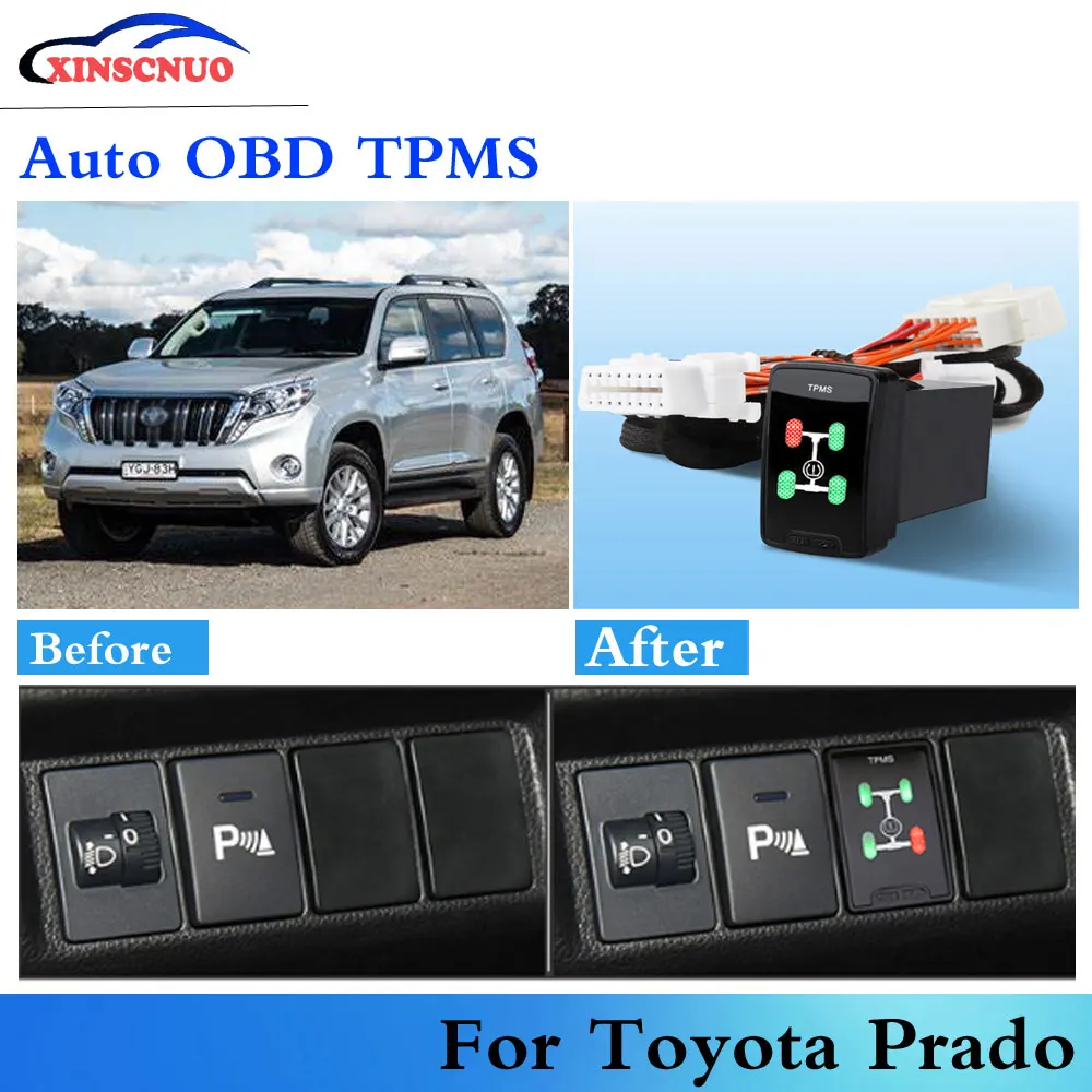 Car OBD TPMS Tire pressure monitoring system For Toyota Prado 2010-2017 auto security alarm system car modification
Car OBD TPMS Tire pressure monitoring system For Toyota Prado 2010-2017 auto security alarm system car modification