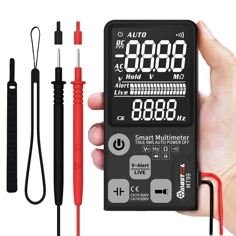 Upgraded MUSTOOL MT99 True RMS 9999 Counts Digital Multimeter Ultra-large EBTN LCD Screen 3-Line Display Fully Auto-Range DMM
Upgraded MUSTOOL MT99 True RMS 9999 Counts Digital Multimeter Ultra-large EBTN LCD Screen 3-Line Display Fully Auto-Range DMM