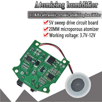 20mm 113KHz Ultrasonic Humidifier Mist Maker USB Ceramic Atomizer Transducer Humidified Plate Accessories + PCB Module D20mm
20mm 113KHz Ultrasonic Humidifier Mist Maker USB Ceramic Atomizer Transducer Humidified Plate Accessories + PCB Module D20mm