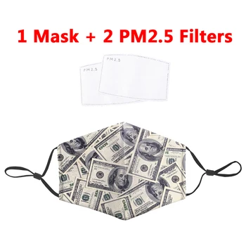 PM2.5 Filter Adult Reusable Mask Dustproof Mouth Muffles Unisex 3D Replaceable Filter Masks Dollars Pattern Printing Masks
PM2.5 Filter Adult Reusable Mask Dustproof Mouth Muffles Unisex 3D Replaceable Filter Masks Dollars Pattern Printing Masks