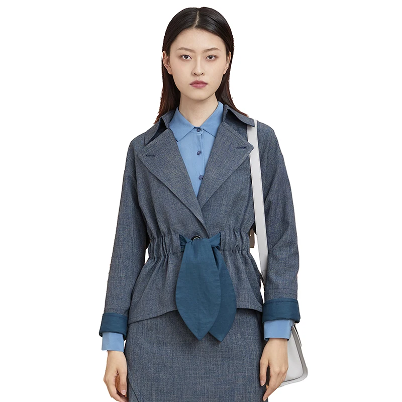 Office Lady Tailored Coat Spring Autumn Small Suit Women Lace Up Turn-down Collar Blazer Overcoat Slim Fitted Short Jacket
Office Lady Tailored Coat Spring Autumn Small Suit Women Lace Up Turn-down Collar Blazer Overcoat Slim Fitted Short Jacket