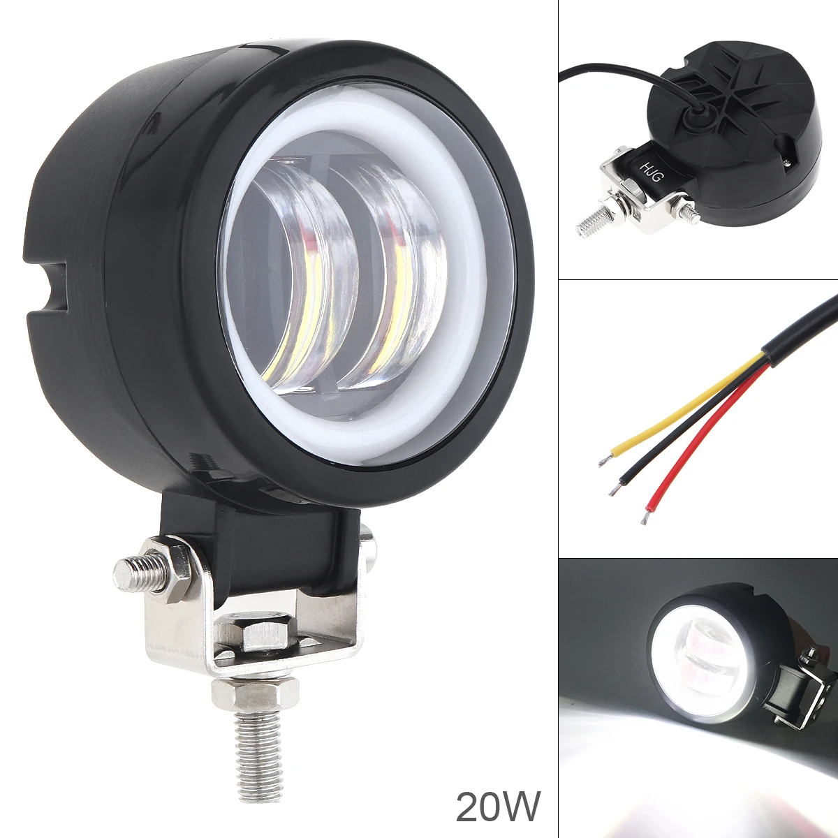 Car Fog Light 3 Inch 20W 6000K Led Work Light Bar Waterproof Angel Eye Fog Light for Off-Road Suv Boat 4X4 Jeep JK 4Wd Truck
Car Fog Light 3 Inch 20W 6000K Led Work Light Bar Waterproof Angel Eye Fog Light for Off-Road Suv Boat 4X4 Jeep JK 4Wd Truck