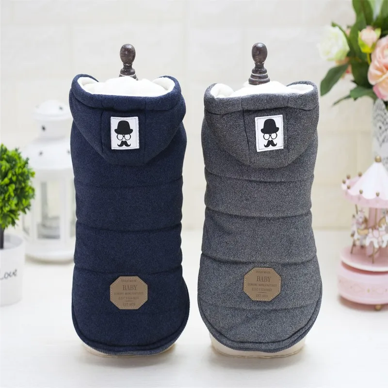 Winter Warm Pet Dog Clothes Hooded Thick Cotton Cat Puppy Dogs Costume Blue/Gray Pet Clothes S-2XL
Winter Warm Pet Dog Clothes Hooded Thick Cotton Cat Puppy Dogs Costume Blue/Gray Pet Clothes S-2XL