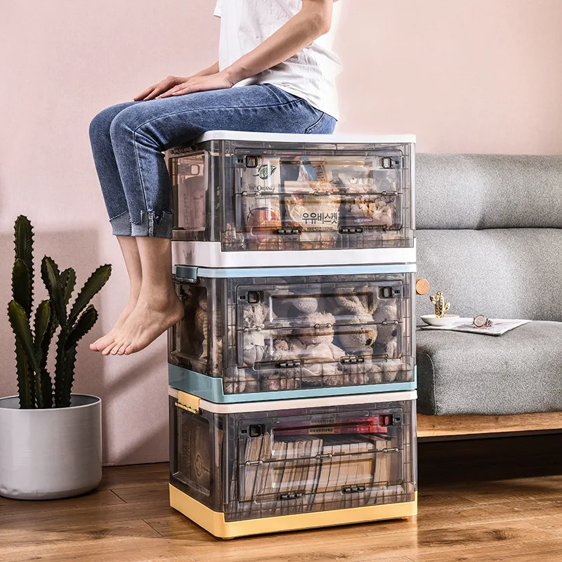 Folding Double Door Storage Box Transparent Plastic Storage Box With Lid For Toy Clothes Multifunctional Storage Organizer ZH251
Folding Double Door Storage Box Transparent Plastic Storage Box With Lid For Toy Clothes Multifunctional Storage Organizer ZH251