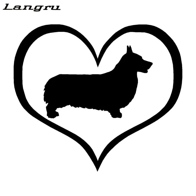 Langru Pembroke Welsh Corgi виниловая наклейка с принтом собаки наклейки на заднюю часть
