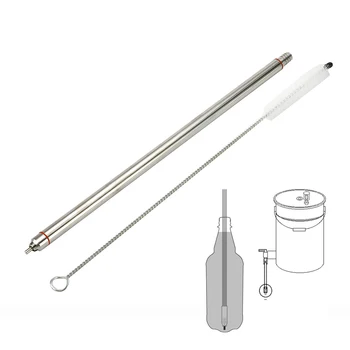 34.5cm Stainless Steel Wine Beer Bottling Stop Spring Loaded Wine Beer Bottle Filler with Nyon Brush Home Brewing Accessories 
34.5cm Stainless Steel Wine Beer Bottling Stop Spring Loaded Wine Beer Bottle Filler with Nyon Brush Home Brewing Accessories
