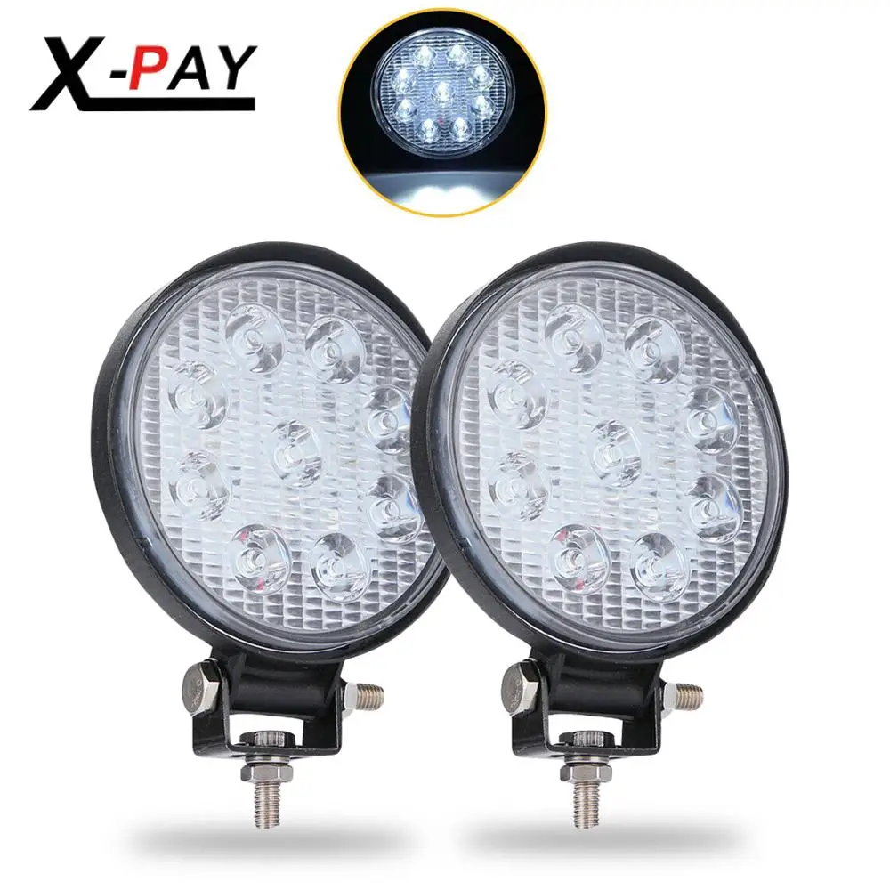 2PCS 4 Inch 27W Round LED Light Pods Work Light Flood Beam Off Road Driving Light Fog Lights Waterproof Truck Tractor Car Boat M
2PCS 4 Inch 27W Round LED Light Pods Work Light Flood Beam Off Road Driving Light Fog Lights Waterproof Truck Tractor Car Boat M