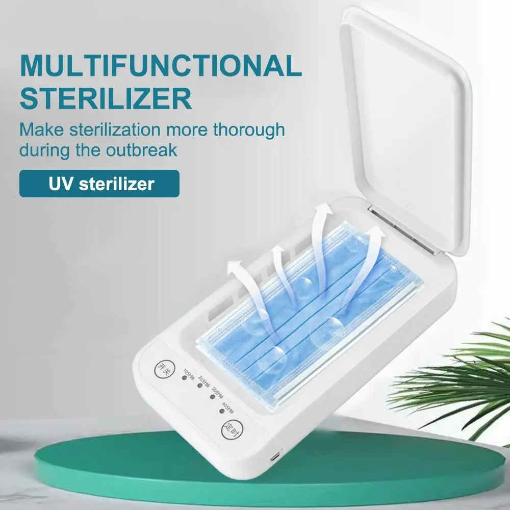 White Multipurpose Uv Sterilizer Masks Disinfection Box Earphone Key Portable Phone Sterilizer Smartphone Charger
White Multipurpose Uv Sterilizer Masks Disinfection Box Earphone Key Portable Phone Sterilizer Smartphone Charger