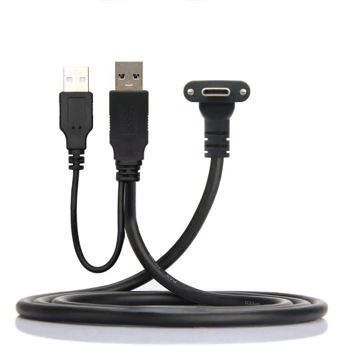 Fit for Oculus Link VR Standard USB3.0 to USB 3.1 Type-C Dual Screw Locking Data Cable 8m
Fit for Oculus Link VR Standard USB3.0 to USB 3.1 Type-C Dual Screw Locking Data Cable 8m