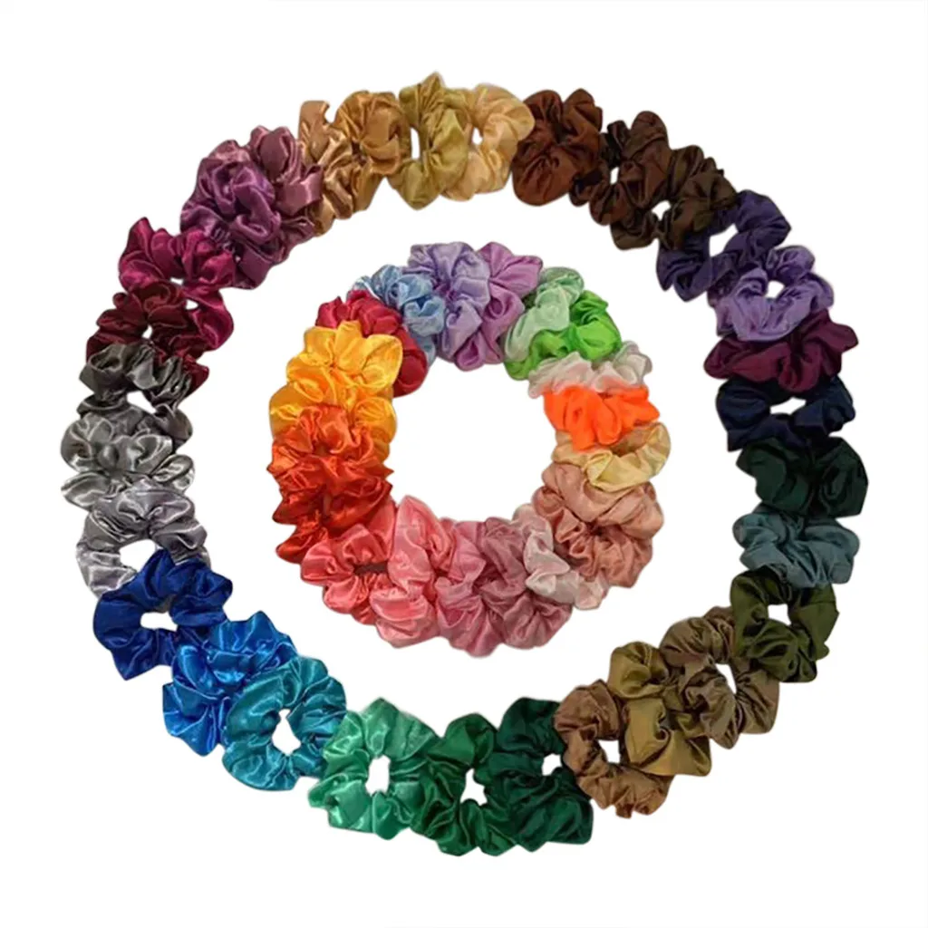 50 Pcs Soft Velvet Satin Hair Scrunchie Floral Grip Loop Holder Stretchy Hair Band Solid color Women Hair Accessories
50 Pcs Soft Velvet Satin Hair Scrunchie Floral Grip Loop Holder Stretchy Hair Band Solid color Women Hair Accessories
