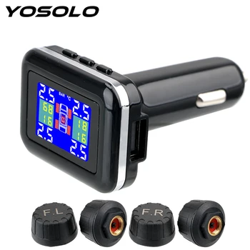 YOSOLO 4 External Sensors Cigarette Lighter Plug LCD Screen Display TPMS Car Tire Pressure Alarm Monitor System
YOSOLO 4 External Sensors Cigarette Lighter Plug LCD Screen Display TPMS Car Tire Pressure Alarm Monitor System