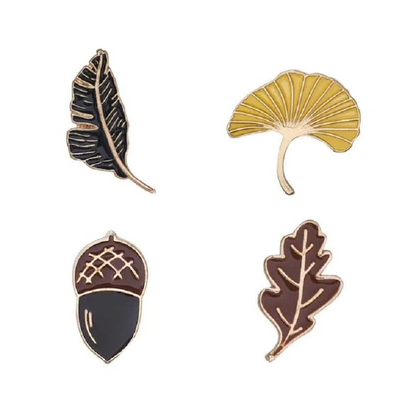 Exquisite fashion elegant wind cartoon drop oil leaf badge ginkgo cypress leaf pine nuts brooch pin
Exquisite fashion elegant wind cartoon drop oil leaf badge ginkgo cypress leaf pine nuts brooch pin