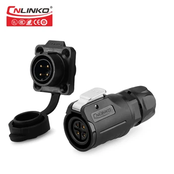 Cnlinko AV DC power electrical industrial plug pin adapter male socket waterproof 4 pin Female connector panel mount soldering 
Cnlinko AV DC power electrical industrial plug pin adapter male socket waterproof 4 pin Female connector panel mount soldering