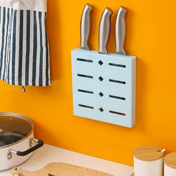 Wall-mounted kitchen supplies plastic punch-free knife holder household tool storage rack YHJ111810 
Wall-mounted kitchen supplies plastic punch-free knife holder household tool storage rack YHJ111810