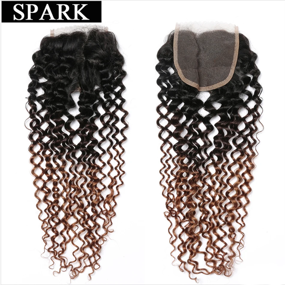 Spark Ombre Brazilian Kinky Curly Human Hair Lace Closure 8-22inch 1B/30&1B/27 Color With 1B/4/30&1B/4/27 Remy Hair Extensions
Spark Ombre Brazilian Kinky Curly Human Hair Lace Closure 8-22inch 1B/30&1B/27 Color With 1B/4/30&1B/4/27 Remy Hair Extensions