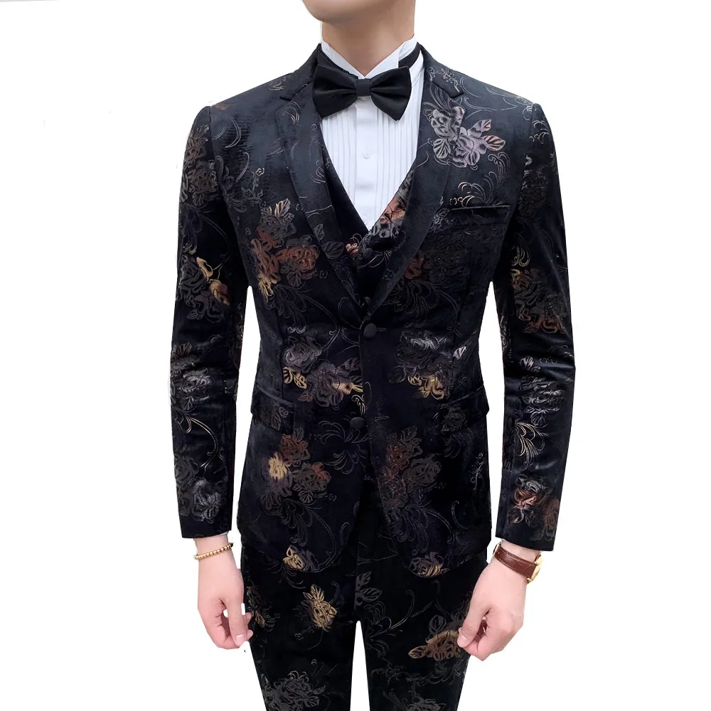 ( Jacket + Vest + Pants ) Men's Fashion Boutique Printing Casual Dress Suits Male High-end Groom Wedding Party Dress Suit Blazer
( Jacket + Vest + Pants ) Men's Fashion Boutique Printing Casual Dress Suits Male High-end Groom Wedding Party Dress Suit Blazer
