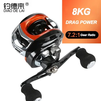 Fishing Reel 12+1 Ball Bearings Baitcasting Fly Reel Coil Left/Right Hand 7.2:1 High Speed Drag Power 17.66LB Bass Fishing Reel
Fishing Reel 12+1 Ball Bearings Baitcasting Fly Reel Coil Left/Right Hand 7.2:1 High Speed Drag Power 17.66LB Bass Fishing Reel