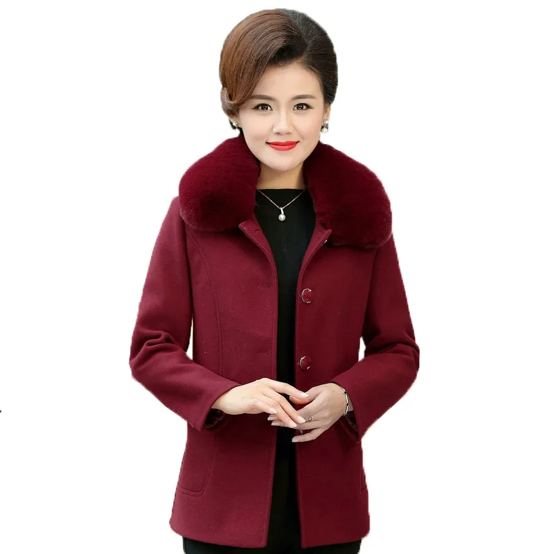 Minimalist Style Winter Thick Wool Blend Coat Dark Red Green Purple Fur Collar Detachable Woollen Short Thicken Tweed Jackets
Minimalist Style Winter Thick Wool Blend Coat Dark Red Green Purple Fur Collar Detachable Woollen Short Thicken Tweed Jackets