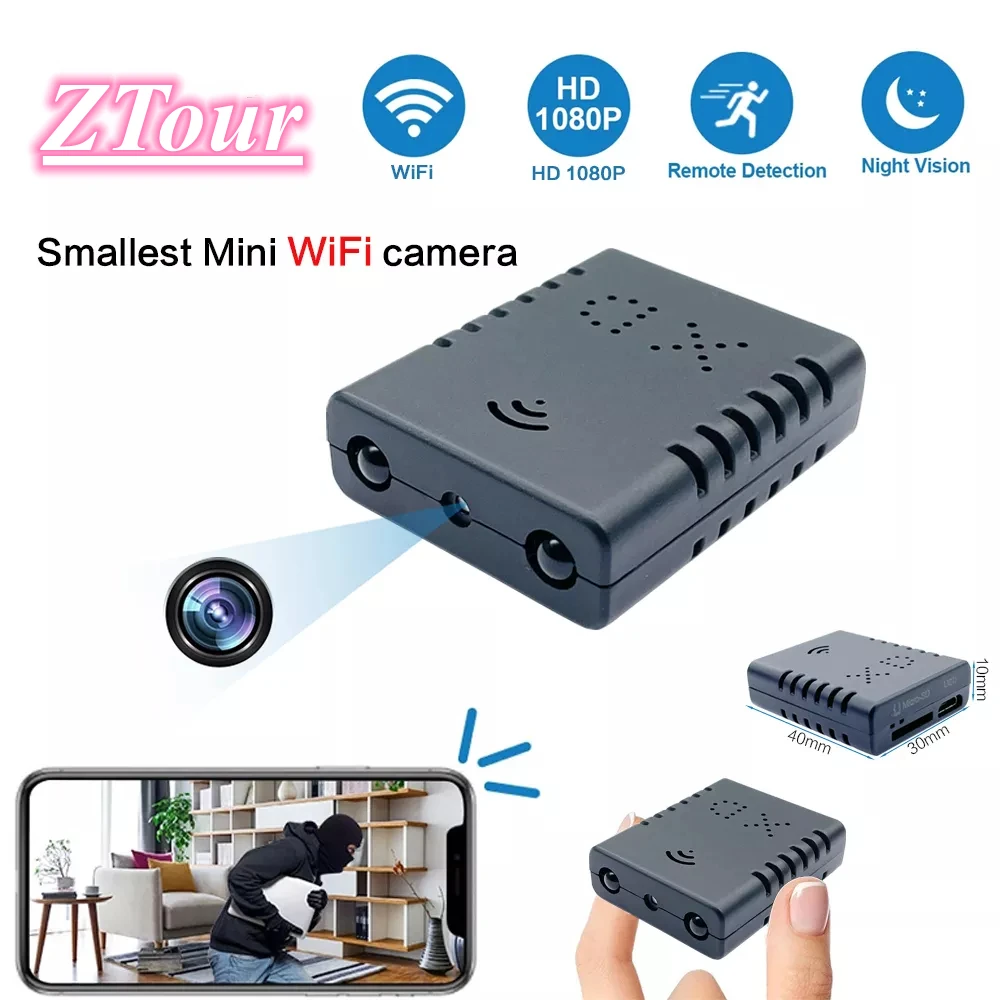 ZTour HD мини Wi-Fi камера для домашней безопасности видеокамера ночного видения DV DVR USB