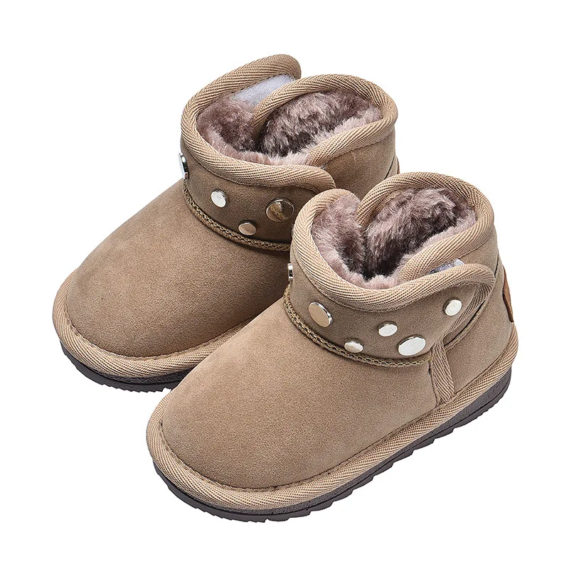 Children's Snow Boots Girls Boots New Autumn Winter Rivets Plus Velvet Non-slip Booties Boys Cotton Shoes Thick Girls Boots B437
Children's Snow Boots Girls Boots New Autumn Winter Rivets Plus Velvet Non-slip Booties Boys Cotton Shoes Thick Girls Boots B437