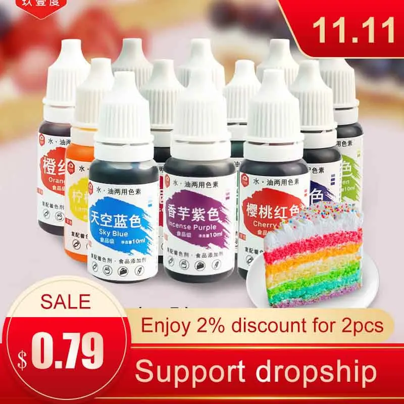 12color Edible Food Coloring Pigment Gel Set 30ML Cake Fondant Accessoies Cake/Macaron/Icing/Slime Decorating Baking Pastry Tool
12color Edible Food Coloring Pigment Gel Set 30ML Cake Fondant Accessoies Cake/Macaron/Icing/Slime Decorating Baking Pastry Tool